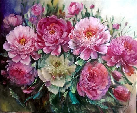 Pivoines Jolies Pivoines Pivoine Fleur Pivoine Peinture Fleurs