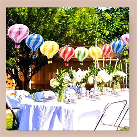 Hanging Hot Air Balloon Paper Lanterns Colorful Party Decorations For Birthday Baby Shower