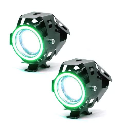 Par Faros Ojo Angel Led Foco Moto Exploradora Demonio Aux Env O Gratis