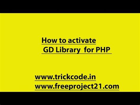 How To Activate GD Library For PHP Php Ini Xampp Wampp YouTube