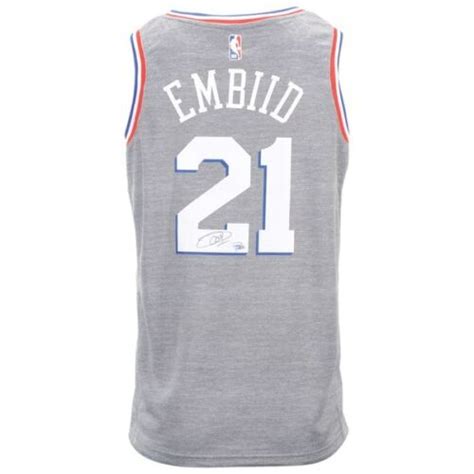 Joel Embiid Signed 76ers City Edition Jersey (Fanatics Hologram ...