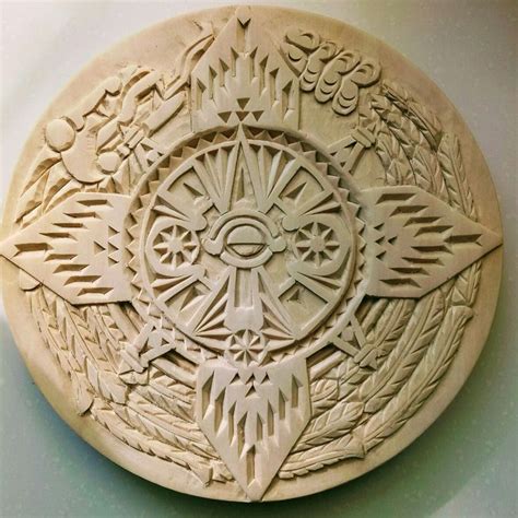 Intricately Carved Plate on the Wall