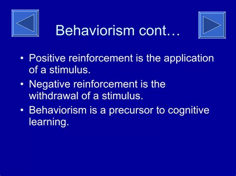 Behaviorism Theory Of Learning Ppt