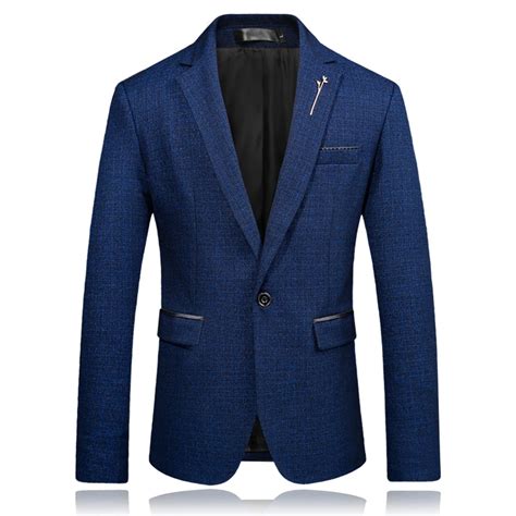 Buy 2018 Spring Autumn Business Casual Blazer Suit Jacket Wedding Groom Slim