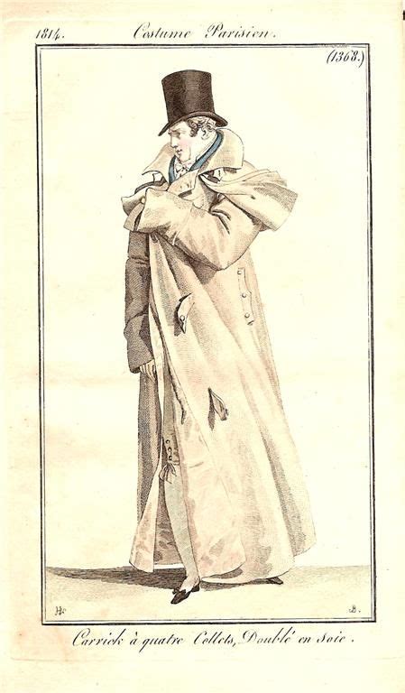 A Gentleman S Redingote 1814 Costume Parisien Regency Era Fashion