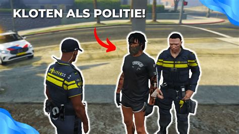 KLOTEN ALS POLITIE OP FIVEM Gta Roleplay YouTube