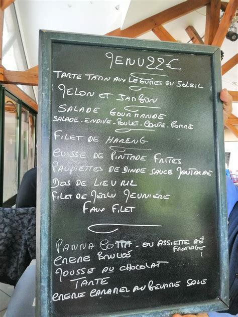 Menu au Le Chalet des Étangs restaurant Vert le Petit