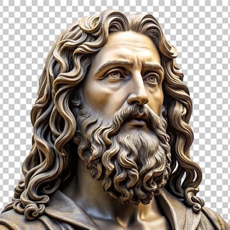 A Statue Of A Bearded Man Premium Ai Generated Psd