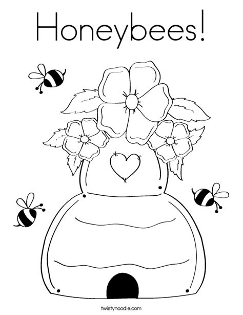 Honey Bee Coloring Pages at GetColorings.com | Free printable colorings pages to print and color