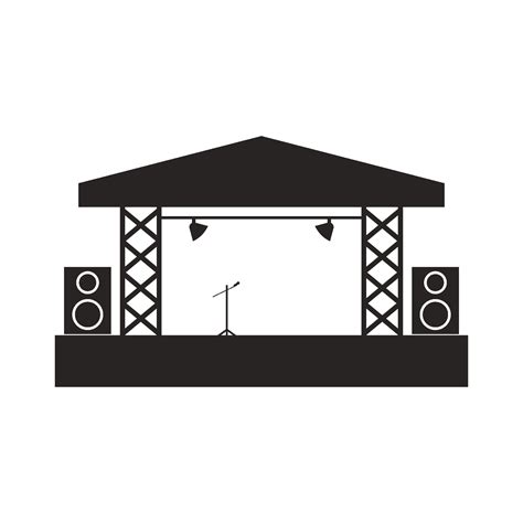 Music Festival Stage Icon Vector Art At Vecteezy