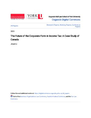 Fillable Online Digitalcommons Osgoode Yorku The Future Of The