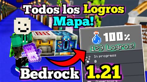 Consigue TODOS Los LOGROS De MCPE 1 21 X Mapa Para COMPLETAR Los