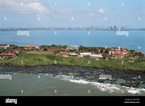 Aerial view Governor residence house Raj Bhawan Bhavan at Walkeshwar ...