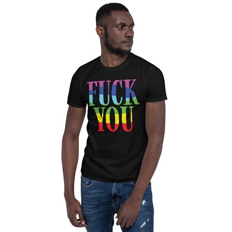 Fuck You Gay Pride Unisex LGBT Flag Shirt Funny Cute Etsy