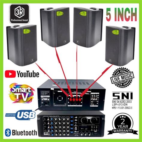 Jual Paket Sound Cafe Dan Restoran Ampli Digital Speaker Gantung 4