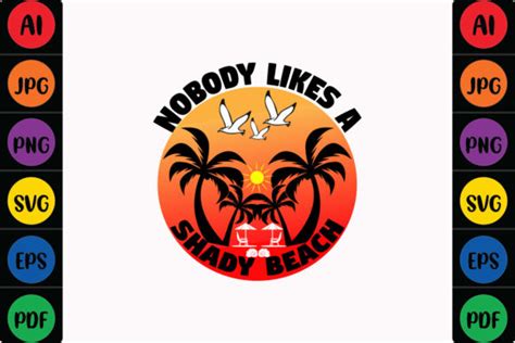 Nobody Likes A Shady Beach Graphic By Mina Akter · Creative Fabrica