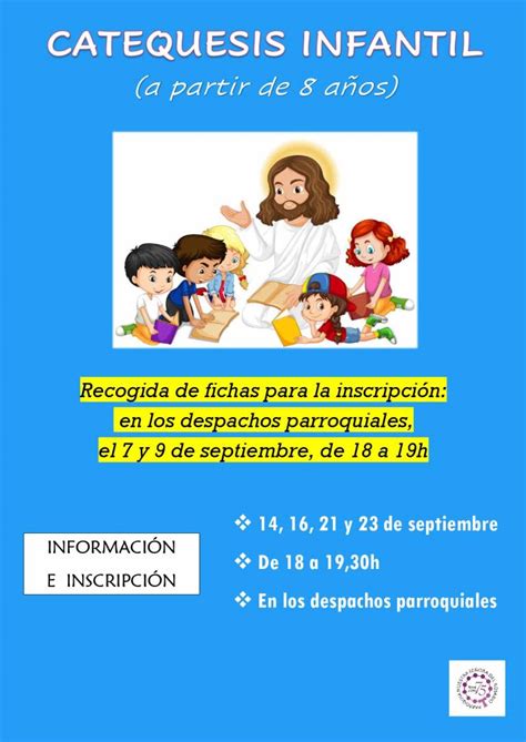 Catequesis Infantil información e inscripción Parroquia Nuestra