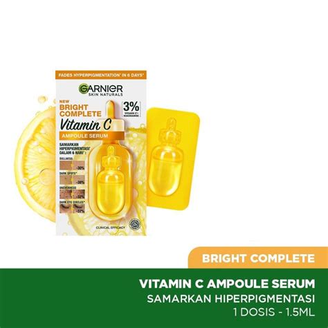 Garnier Bright Complete Vitamin C Ampoule Serum 1 5ml Shopee Malaysia