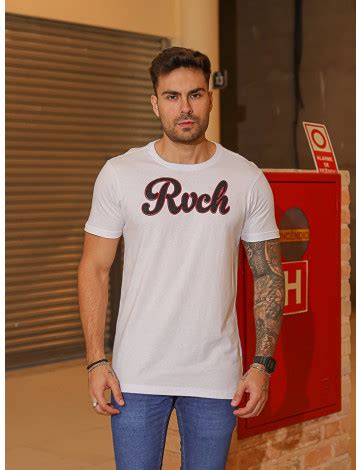 Camiseta Bordada Atacado Masculina Revanche Motovun Branco Roupas