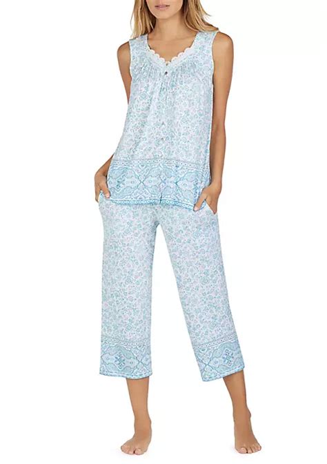 Aria 2 Piece Sleeveless Capri Pajama Set Belk