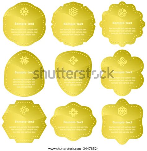 Gold Frames Vector Set Stock Vector Royalty Free 34478524 Shutterstock