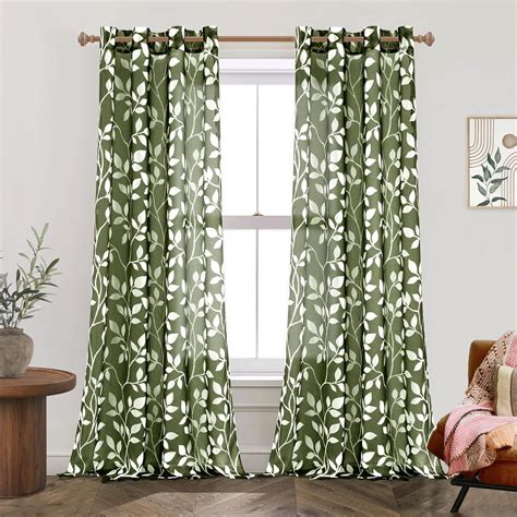 Amazon Xtmyi Olive Green Curtains Inches Long For Living Room