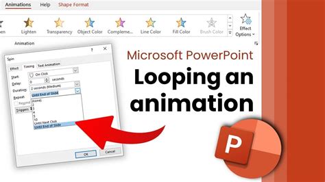 How To Loop An Animation In PowerPoint YouTube