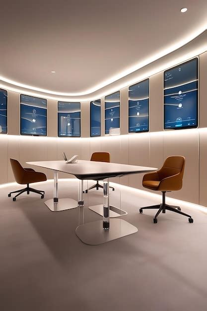 Modern empty open plan office interior ideas for business presentation ...