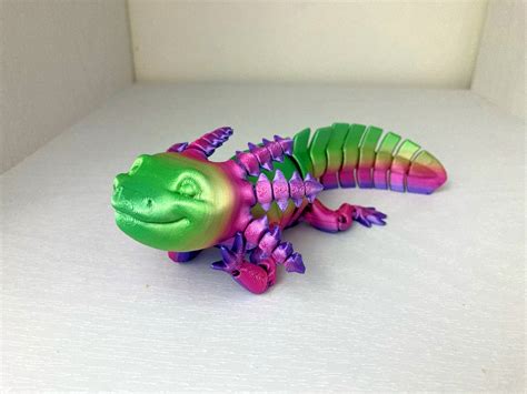 3D Printed Axolotl Toy Articulated Fidget Toy Sensory Toy Etsy