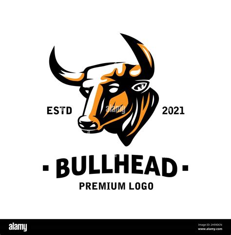 Abstract Simple Bull Head Vector Logo Concept Illustration Buffalo