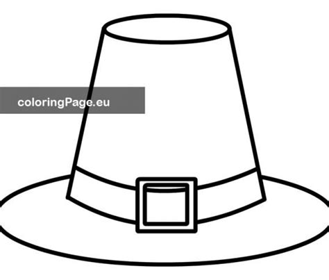 Free Printable Pilgrim hat template – Coloring Page