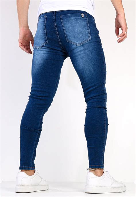 Promoção De Calça Jeans Masculina Super Skinny Escura Ref 157 Ct