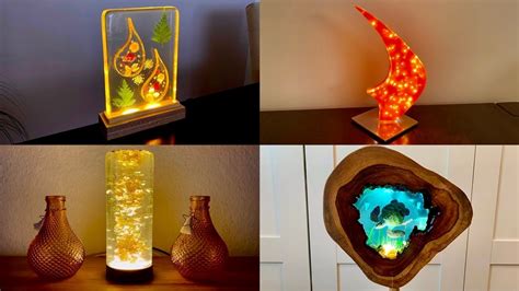 4 Einzigartige Epoxidharz LED Lampen DIY YouTube