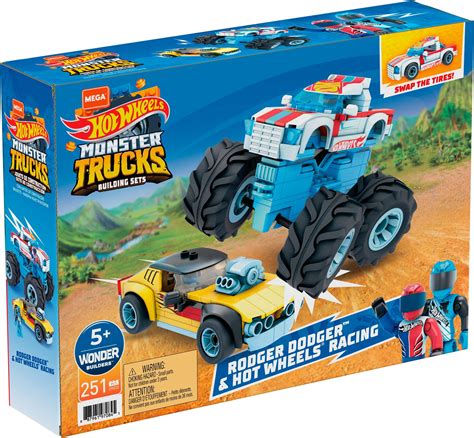 Hot Wheels Mega Construx Rodger Dodger Hot Wheels Racing Construction Set Building Toys For