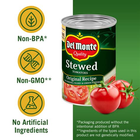 Del Monte Original Recipe Stewed Tomatoes With Onions Celery Green