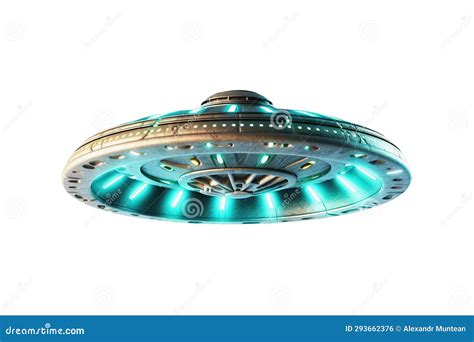 Ufo Alien Spaceship Isolated On White Background Stock Illustration