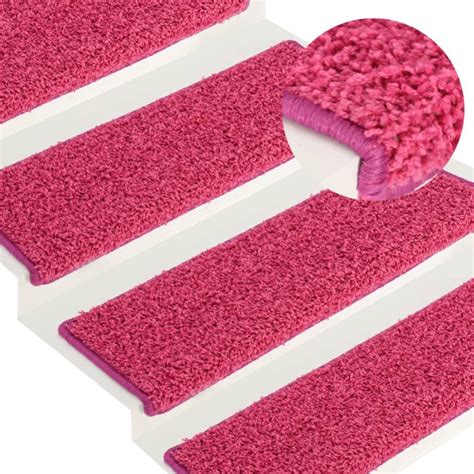 Maison Exclusive Tapis D Escalier Pcs X X Cm Rose Leroy Merlin