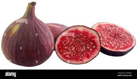 Fresh Organic Common Fig Sliced And Whole Stock Photo Alamy