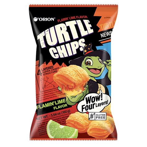 Turtle Chips Flamin' Lime Flavored - Bluestone Import USA