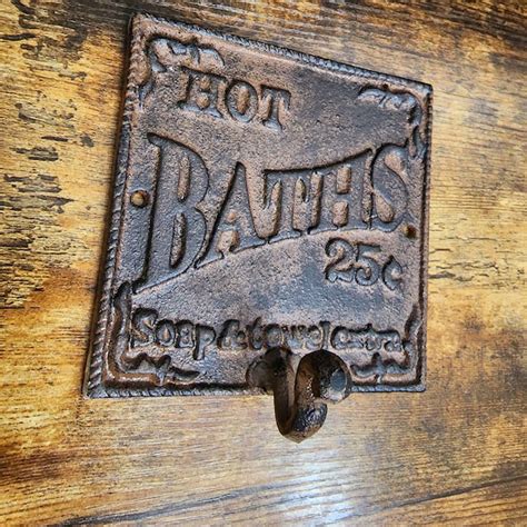 Hot Baths Sign Etsy