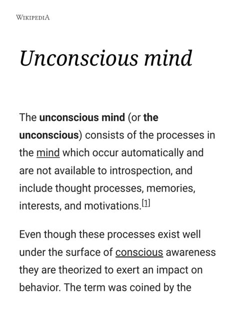 Unconscious Mind Wikipedia Pdf Pdf Unconscious Mind Id