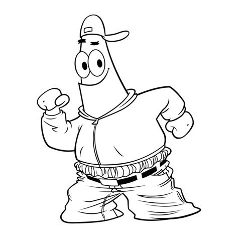 Black And White Patrick Star