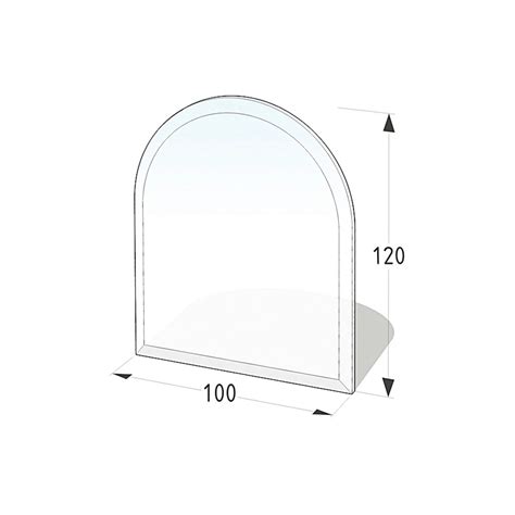 Lienbacher Funkenschutzplatte Glasbodenplatte Rundbogen Mm St Rke