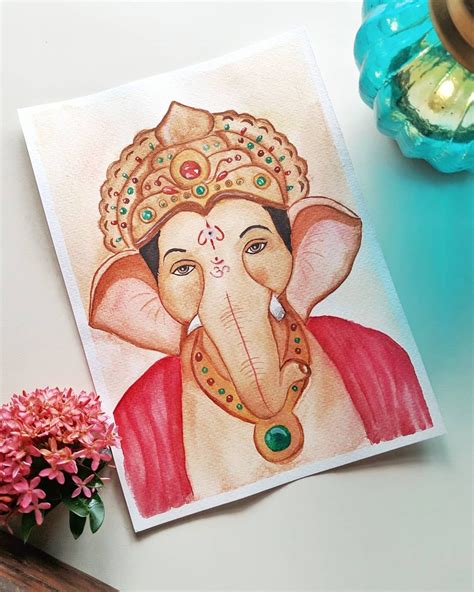 Top Ganpati Drawing Images With Colour Amazing Collection