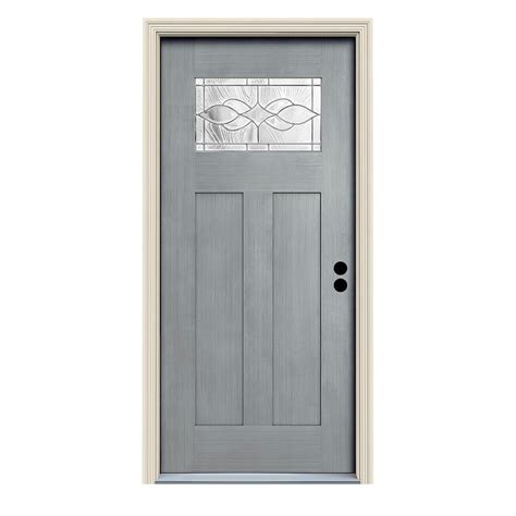 Jeld Wen 36 In X 80 In Stone Left Hand 1 Lite Craftsman Carillon