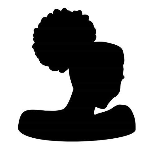 Black Woman Afro Silhouette At Getdrawings Free Download