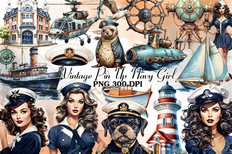 Vintage Navy Pin Up Girls