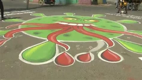 Ranchi Artists Paint Graffitis On Streets To Spread Awareness On Covid