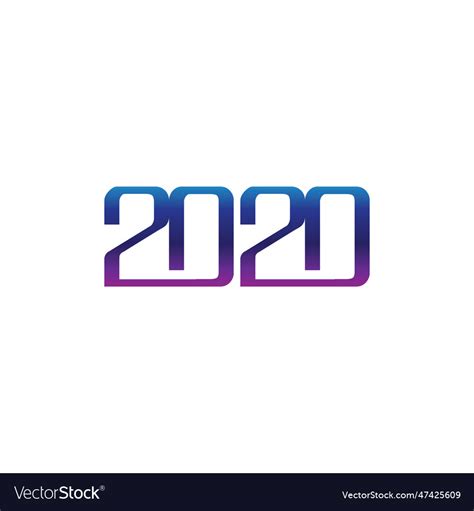 2020 logo graphics new year Royalty Free Vector Image