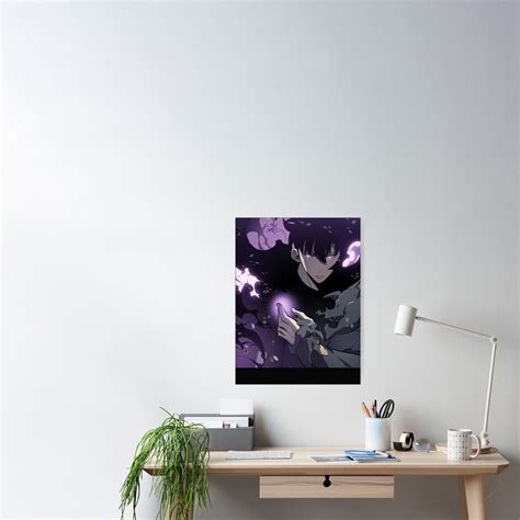 Solo Leveling Sung Jin Woo Sword Art Design Poster For Sale By